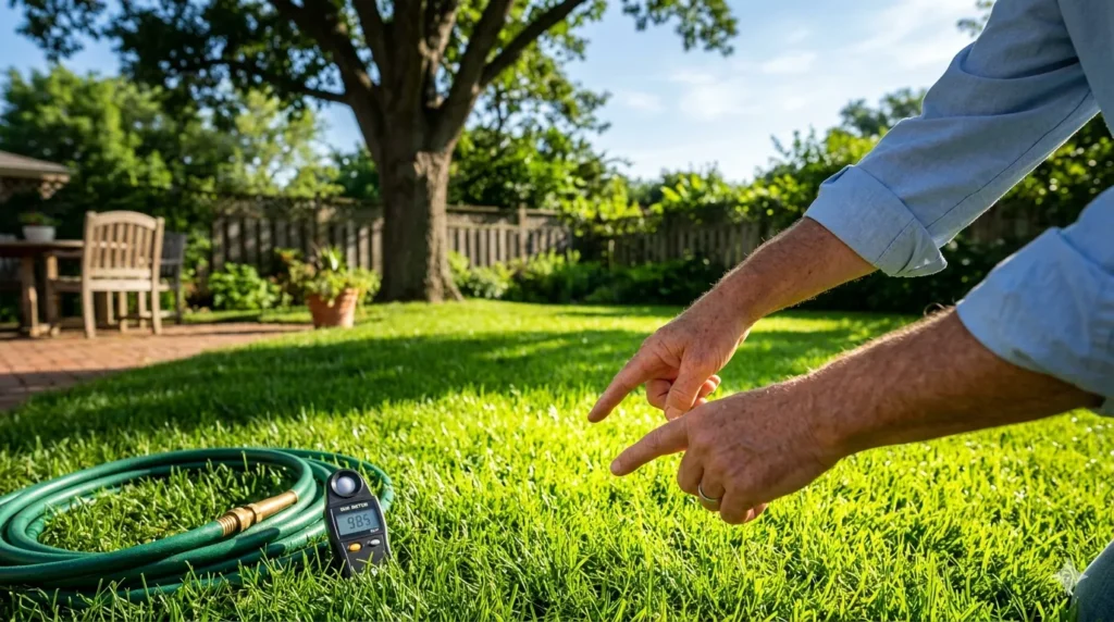 How to start a vegetable garden from scratch – step 1, choosing a sunny spot in the yard with at least 6 hours of direct sun.