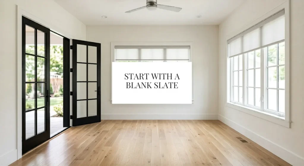 how to go from empty room to dream office