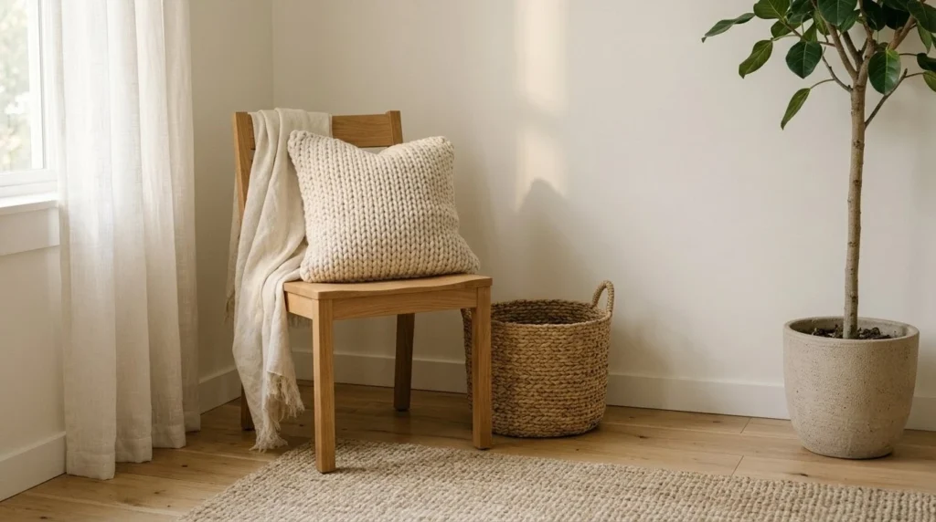 How to create a calming bedroom from scratch – step 5: remove visual noise, hide cords and clutter.