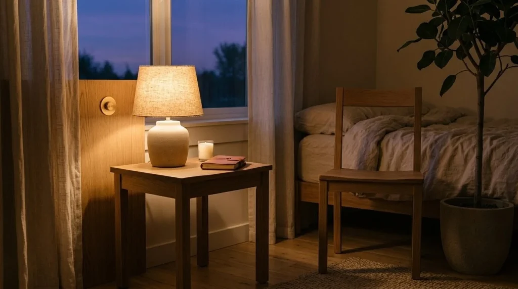 How to create a calming bedroom from scratch – step 4: warm dimmable bedside lighting