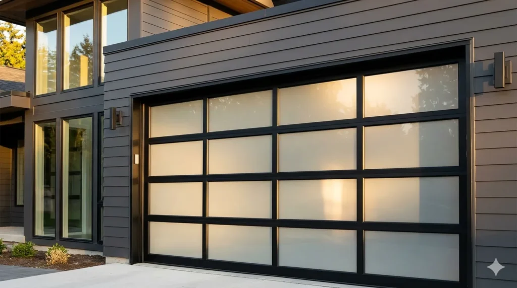 Garage door styles that transform your home's facade – raised panel garage door on a traditional brick colonial home.