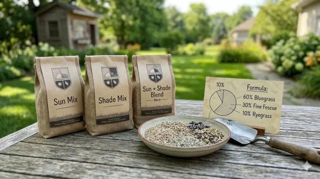 Best grass seed types for shade and sun – step 5 sun and shade seed mixes with the ideal formula of bluegrass, fescue, and ryegrass.