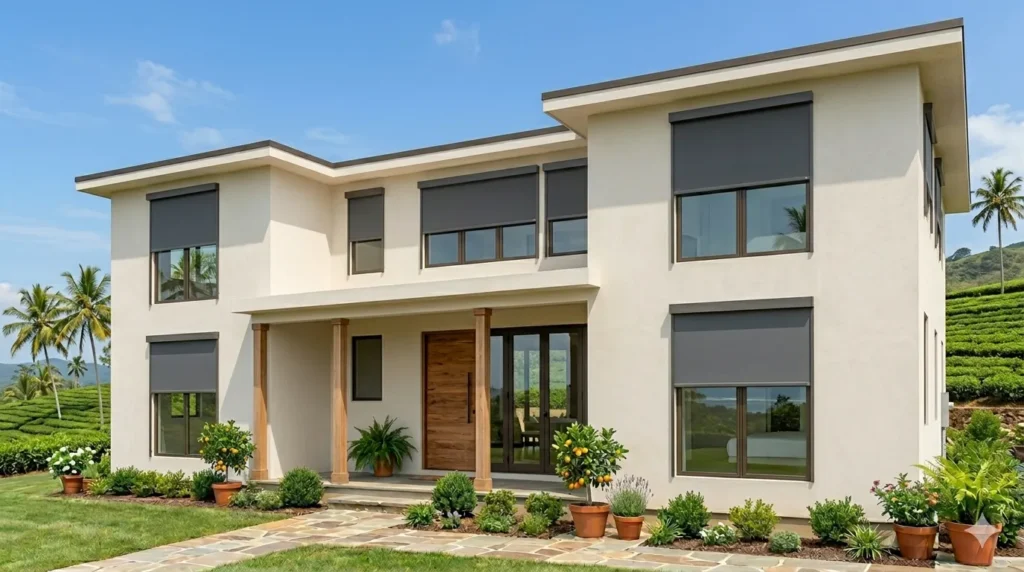 Shutters on modern homes do they still work – step 6 modern alternative exterior roller shades on a contemporary home instead of traditional shutters.