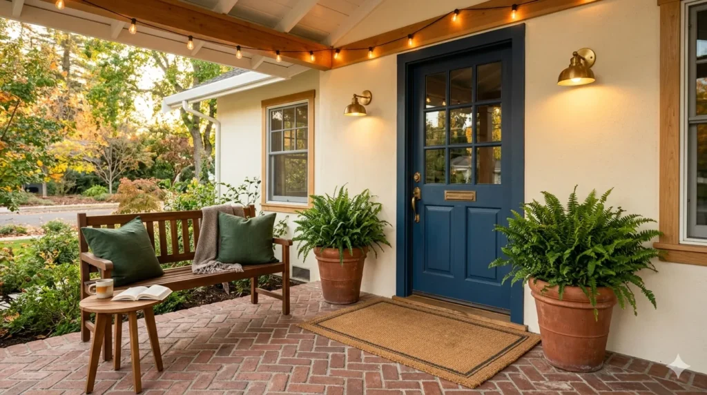Garage door styles that transform your home's facade – featured image of a charcoal black carriage house garage door on a white home.