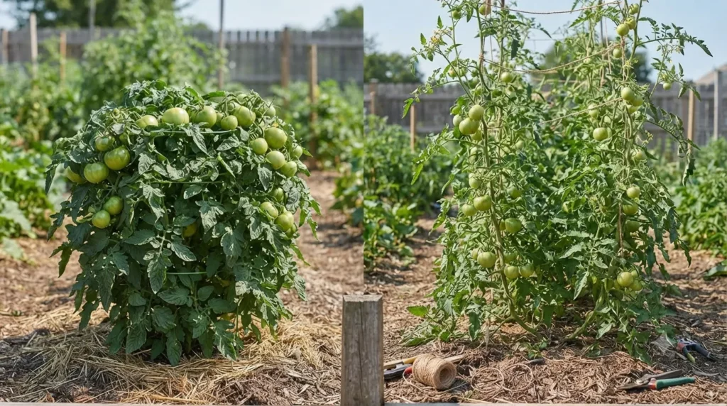 How to grow massive tomatoes – determinate versus indeterminate tomato plant growth habits for giant fruit production.