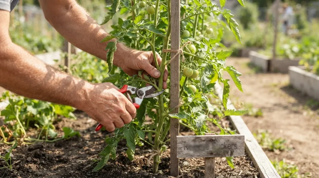 How to grow massive tomatoes – step 4 fertilizing program with balanced, flowering, and fruit enlargement stages.